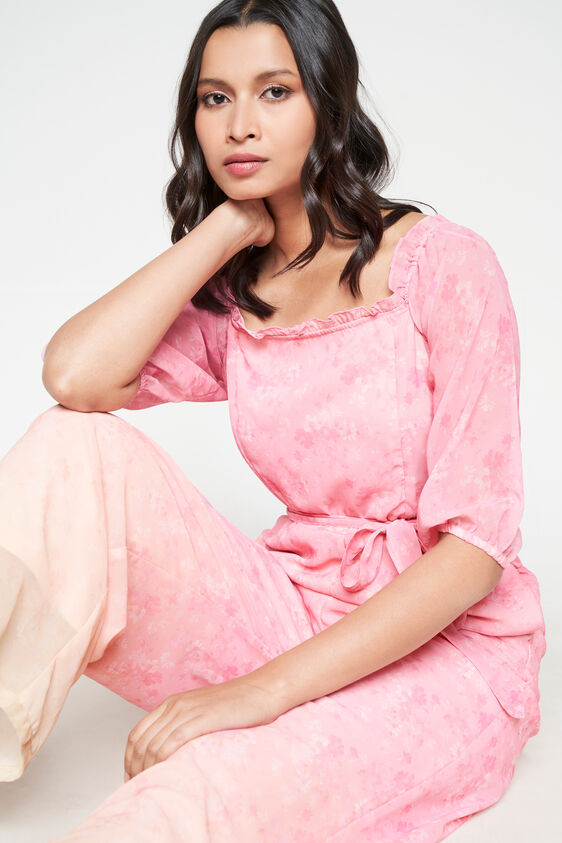 Pink-Orange Ombre Jumpsuit, Orange, image 1
